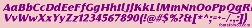 FlorentiaBlackItalicTrial Font – Purple Fonts on Pink Background