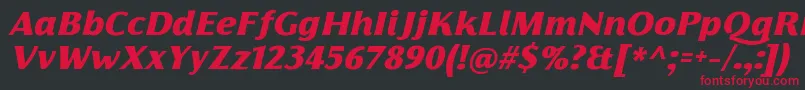 FlorentiaBlackItalicTrial Font – Red Fonts on Black Background