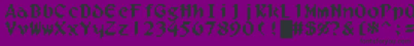 Filgaia Font – Black Fonts on Purple Background