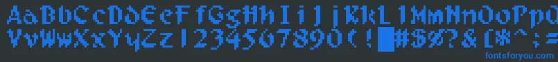 Filgaia Font – Blue Fonts on Black Background