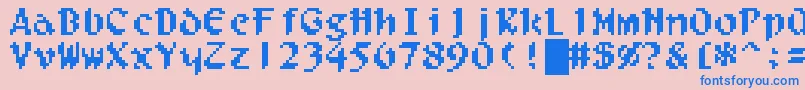 Filgaia Font – Blue Fonts on Pink Background