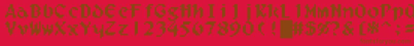 Police Filgaia – polices brunes sur fond rouge
