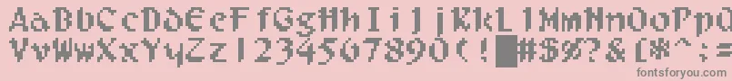 フォントFilgaia – ピンクの背景に灰色の文字