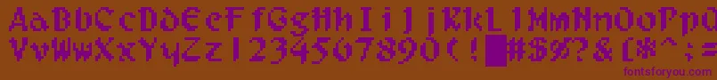Filgaia Font – Purple Fonts on Brown Background