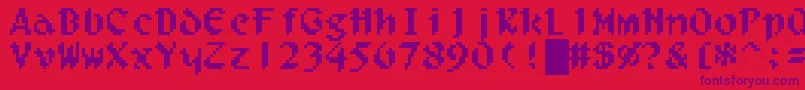 Filgaia Font – Purple Fonts on Red Background