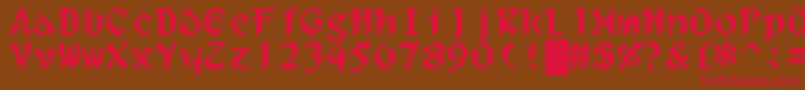 Filgaia Font – Red Fonts on Brown Background