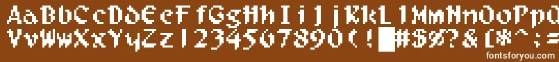 Filgaia Font – White Fonts on Brown Background