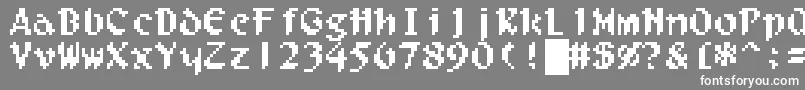 Filgaia Font – White Fonts on Gray Background