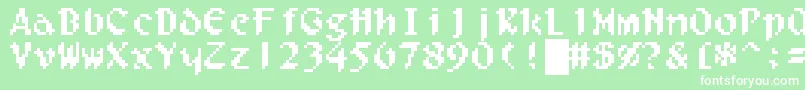 フォントFilgaia – 緑の背景に白い文字