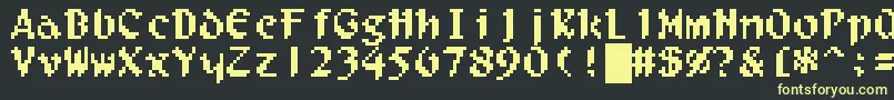Filgaia Font – Yellow Fonts on Black Background