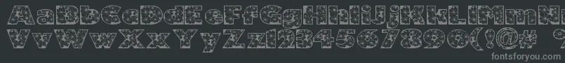 Zensyrom Font – Gray Fonts on Black Background