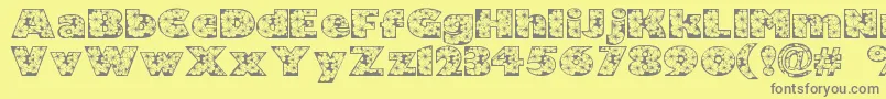 Zensyrom Font – Gray Fonts on Yellow Background