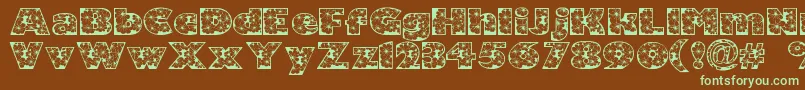 Zensyrom Font – Green Fonts on Brown Background