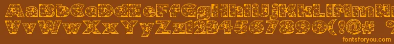 Zensyrom Font – Orange Fonts on Brown Background