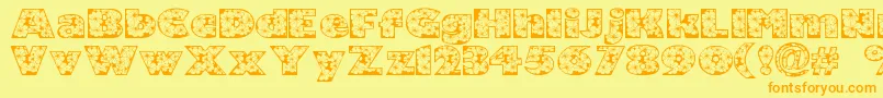Zensyrom Font – Orange Fonts on Yellow Background
