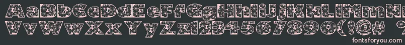 Zensyrom Font – Pink Fonts on Black Background