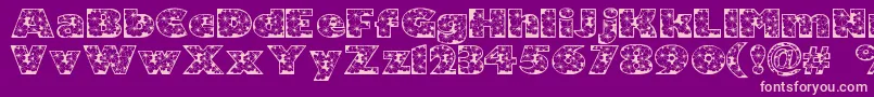 Zensyrom Font – Pink Fonts on Purple Background