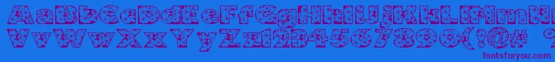 Zensyrom Font – Purple Fonts on Blue Background