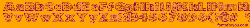 Zensyrom Font – Purple Fonts on Orange Background
