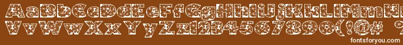 Zensyrom Font – White Fonts on Brown Background