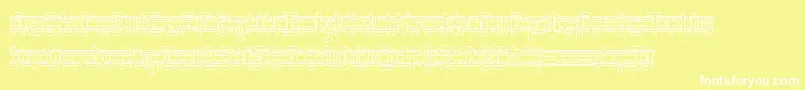 EntangledBrk Font – White Fonts on Yellow Background