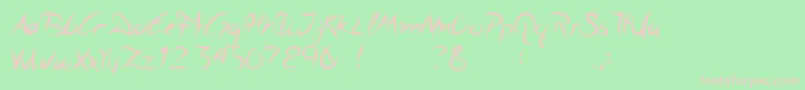 Aquietsleep Font – Pink Fonts on Green Background