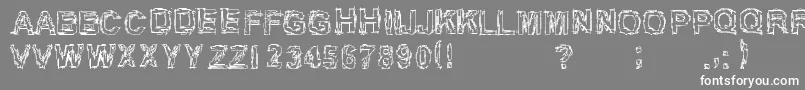 フォントInch75 – 灰色の背景に白い文字