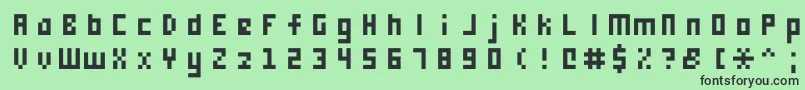 Monooge0556フォントについての詳細 フォントMonooge0556 – 緑の背景に黒い文字