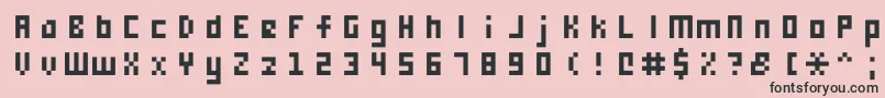 More about Monooge0556 Font Monooge0556 Font – Black Fonts on Pink Background