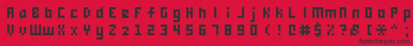Monooge0556 Font – Black Fonts on Red Background