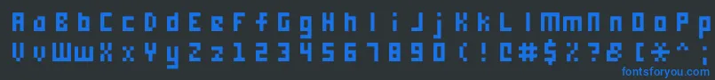 Monooge0556フォントについての詳細 フォントMonooge0556 – 黒い背景に青い文字