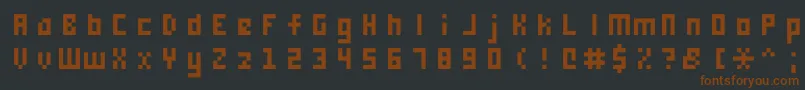 Шрифт Monooge0556 – коричневые шрифты на чёрном фоне