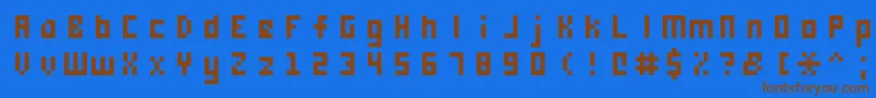 More about Monooge0556 Font Monooge0556 Font – Brown Fonts on Blue Background