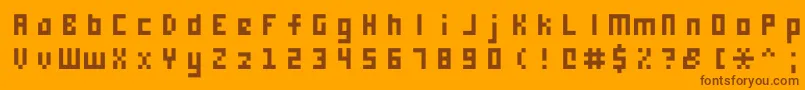 Monooge0556フォントについての詳細 フォントMonooge0556 – オレンジの背景に茶色のフォント