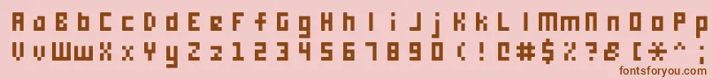 Подробнее о шрифте Monooge0556 Шрифт Monooge0556 – коричневые шрифты на розовом фоне