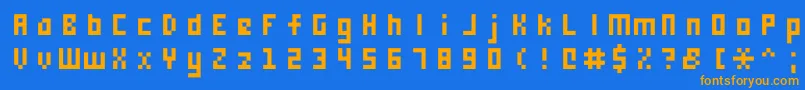 Подробнее о шрифте Monooge0556 Шрифт Monooge0556 – оранжевые шрифты на синем фоне