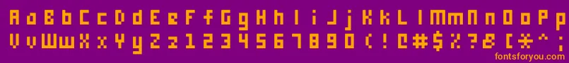 Подробнее о шрифте Monooge0556 Шрифт Monooge0556 – оранжевые шрифты на фиолетовом фоне