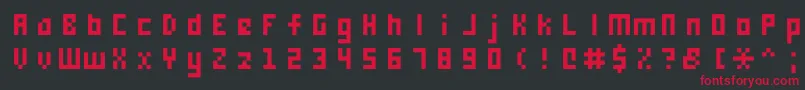 Monooge0556 Font – Red Fonts on Black Background