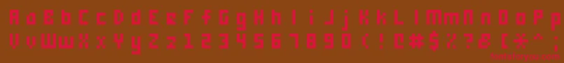 Monooge0556 Font – Red Fonts on Brown Background