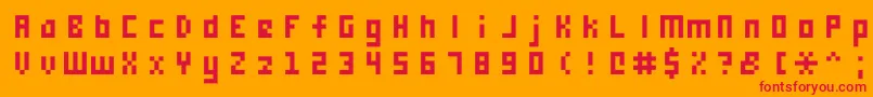 Monooge0556 Font – Red Fonts on Orange Background