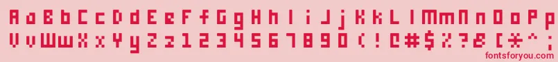 Monooge0556 Font – Red Fonts on Pink Background