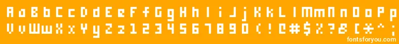 フォントMonooge0556 – オレンジの背景に白い文字