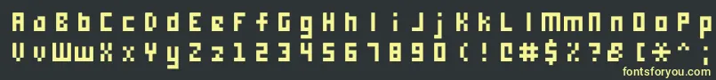 Подробнее о шрифте Monooge0556 Шрифт Monooge0556 – жёлтые шрифты на чёрном фоне