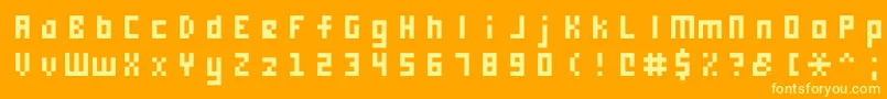 Подробнее о шрифте Monooge0556 Шрифт Monooge0556 – жёлтые шрифты на оранжевом фоне