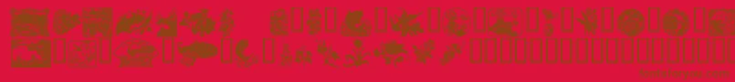 En savoir plus sur la police KrHappyBirthdayJulie Police KrHappyBirthdayJulie – polices brunes sur fond rouge