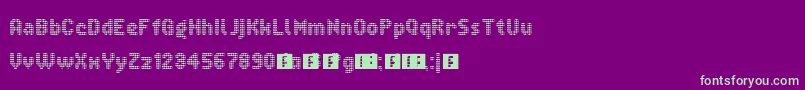 FishScales-fontti – vihreät fontit violetilla taustalla