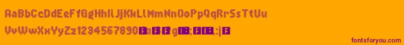FishScales Font – Purple Fonts on Orange Background