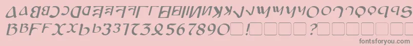 AnayankaItalic Font – Gray Fonts on Pink Background