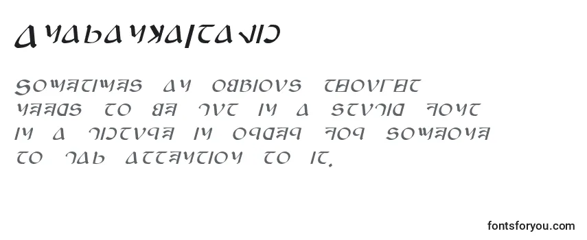AnayankaItalic-fontti