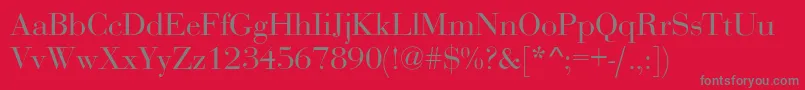fuente OgilvyNormal – Fuentes Grises Sobre Fondo Rojo